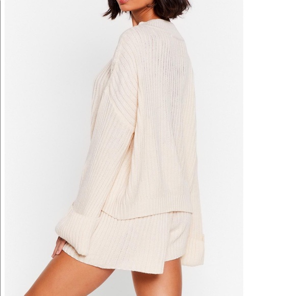 LASTSET S Chunky Knit set-cardigan/Shorts - Picture 3 of 6